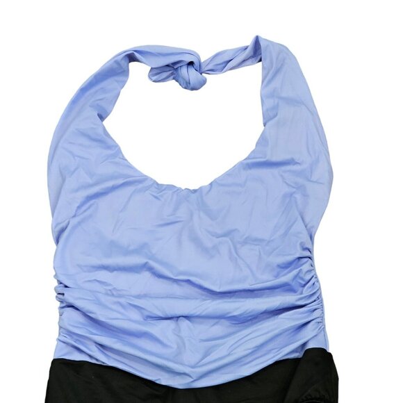 Vintage 90s Miraclesuit Size Medium Halter One‎ Piece Swimsuit Wired Cups Ruched - Picture 2 of 12